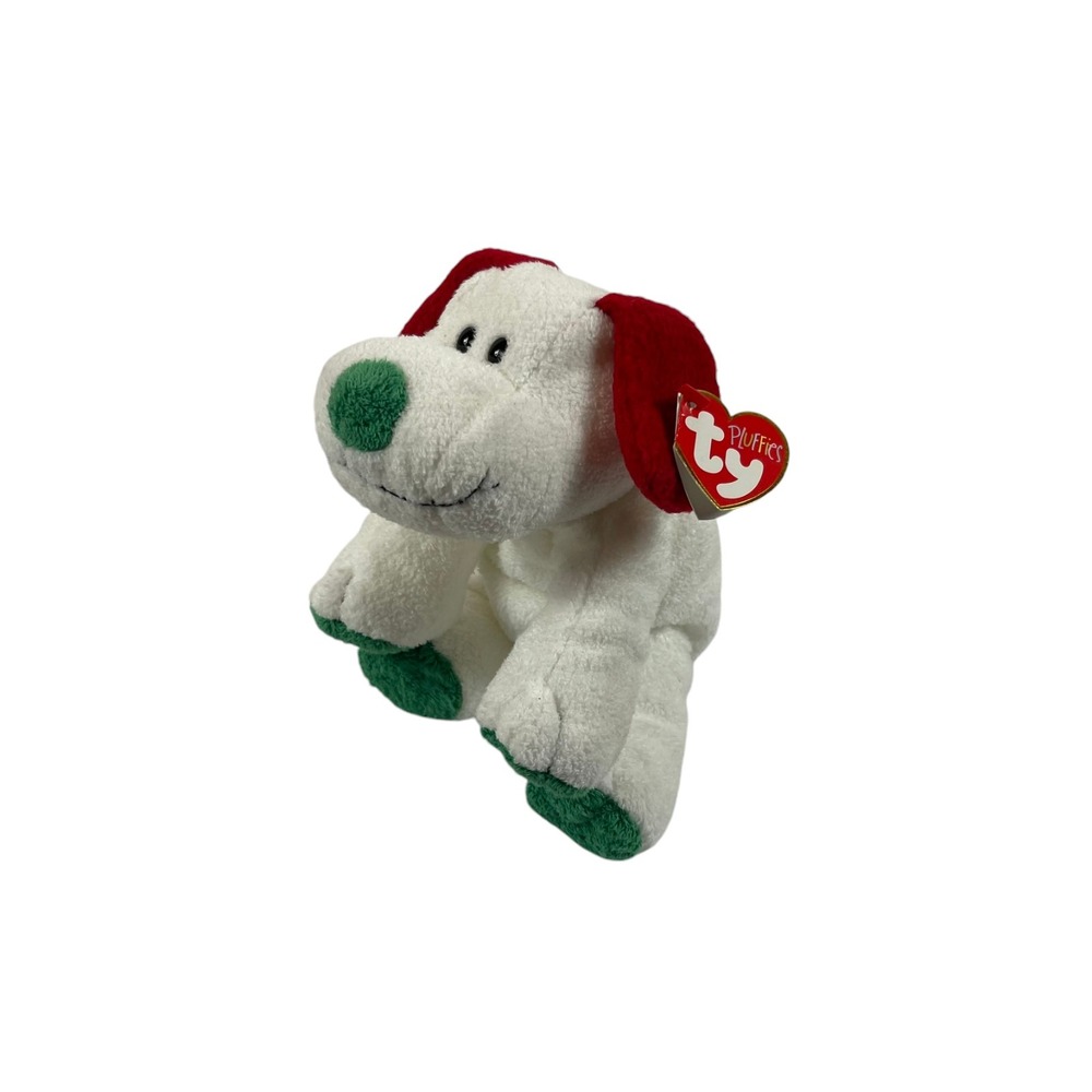 Ty Pluffies Frost Christmas Puppy Dog Plush 8" Stuffed Toy Lovey